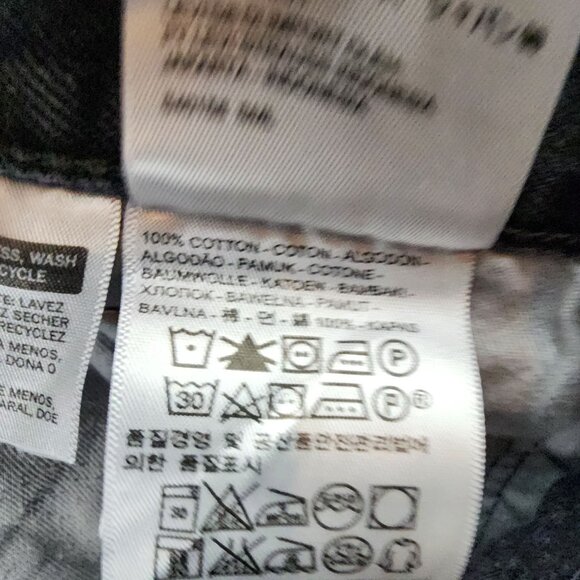 Levi's Jeans Mens 46x30 501 Black Cotton High Rise Button Fly Classic Straight - Picture 11 of 13